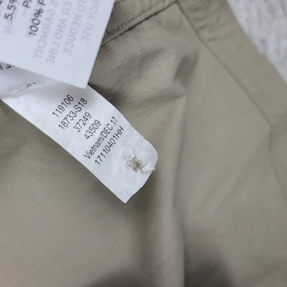 REI Coop Shirt Mens Medium Stone Beige Outdoor Vented Button Up Short Sleeve